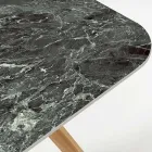 Tavolinë në natyrë me bazë druri dhe majë qeramike jeshile France - Infinity Viadurini