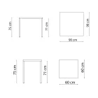 Tavolinë e jashtme me Strukturë çeliku të galvanizuar Prodhuar në Itali - Azul Viadurini