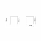 Tabela Moderne Stackable Metal Outdoor Made në Itali - Aila Viadurini