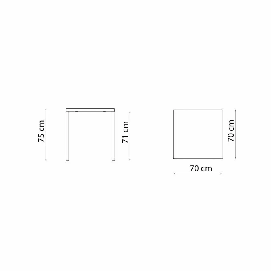 Tabela Moderne Stackable Metal Outdoor Made në Itali - Aila Viadurini