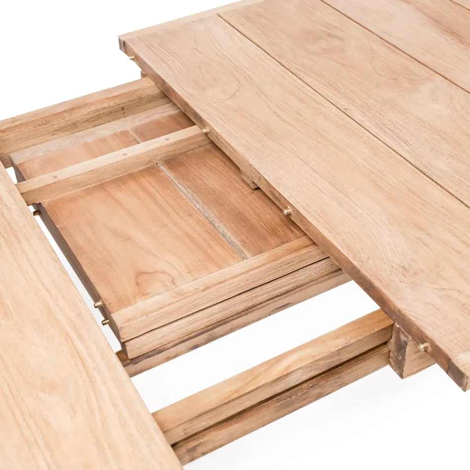 Tavolinë e jashtme në dru tik E zgjerohet deri në 270 cm - Marie Viadurini