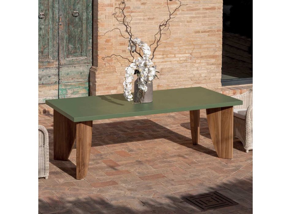 Tavolinë në natyrë në Okumè Microcement dhe Finish Tik Prodhuar në Itali - Laps Viadurini