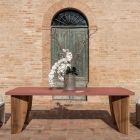 Tavolinë në natyrë në Okumè Microcement dhe Finish Tik Prodhuar në Itali - Laps Viadurini