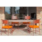 Tavolinë në natyrë Travertin me Futje Mozaiku prodhuar në Itali - Elegant Viadurini