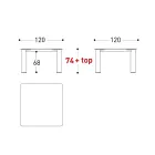 Tabela e jashtme Hpl Top ose Qeramike Prodhuar në Itali - Plinto nga Varaschin Viadurini