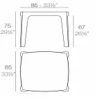 Tavolinë e ngurtë katrore në natyrë nga Vondom në polipropilen, dizajn Viadurini