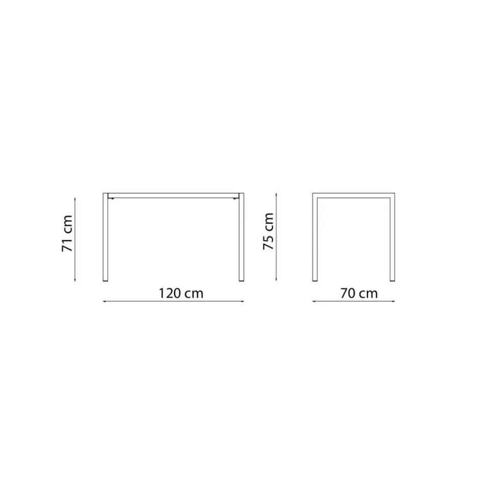 Tabela në natyrë drejtkëndëshe me një nivel drejtkëndor të vetë-nivelimit të bërë në Itali - Binda Viadurini