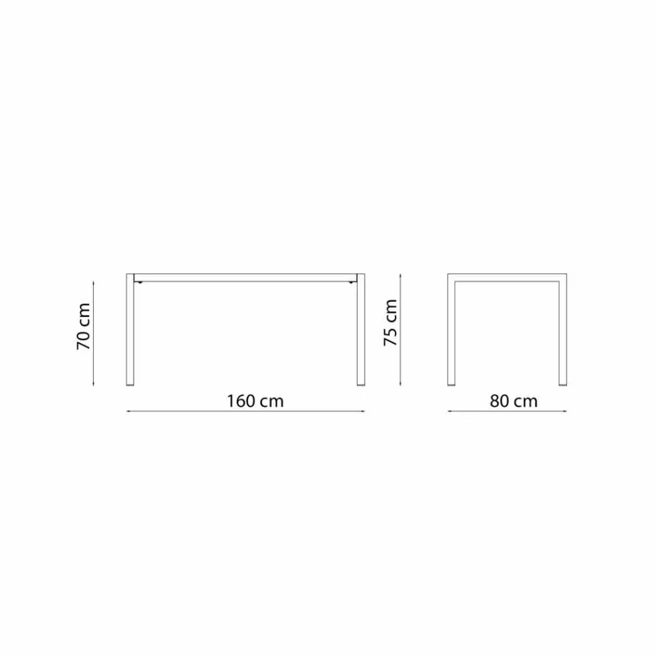 Tabela në natyrë drejtkëndëshe me një nivel drejtkëndor të vetë-nivelimit të bërë në Itali - Binda Viadurini