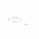 Tabela e rrumbullakët moderne në natyrë në Metal pikturuar e bërë në Itali - Ibra Viadurini