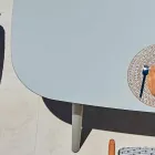 Tabela e jashtme e projektimit Varaschin Ellisse në alumin me ngjyrë Viadurini