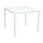 Tavolinë kopshti me strukturë alumini të lyer dhe majë xhami - Salim Viadurini