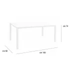 Tavolinë kopshti me strukturë alumini të lyer dhe majë xhami - Salim Viadurini