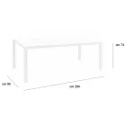 Tavolinë kopshti me strukturë alumini të lyer dhe majë xhami - Salim Viadurini