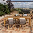 Tavolinë Kopshti me Strukturë prej tik natyral të krehur - Artes Viadurini