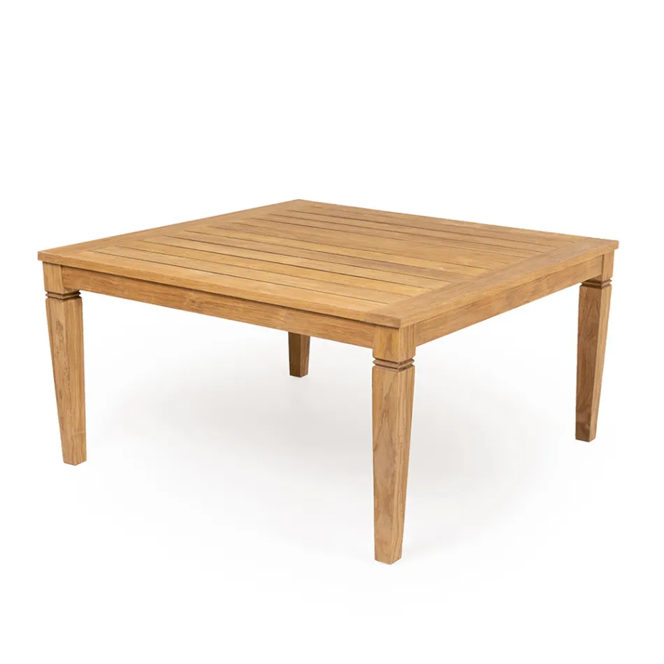 Tavolinë Kopshti me Strukturë prej tik natyral të krehur - Artes Viadurini