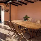 Tavolinë kopshti me dizajn të zgjatur deri në 200 cm ovale në dru - Roxen Viadurini