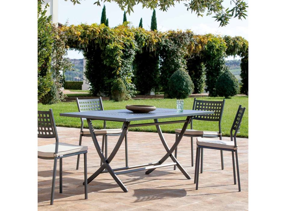 Tavolinë kopshti në çelik të galvanizuar Prodhuar në Itali - Blair Viadurini