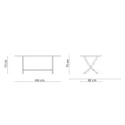 Tavolinë kopshti në çelik të galvanizuar Prodhuar në Itali - Blair Viadurini