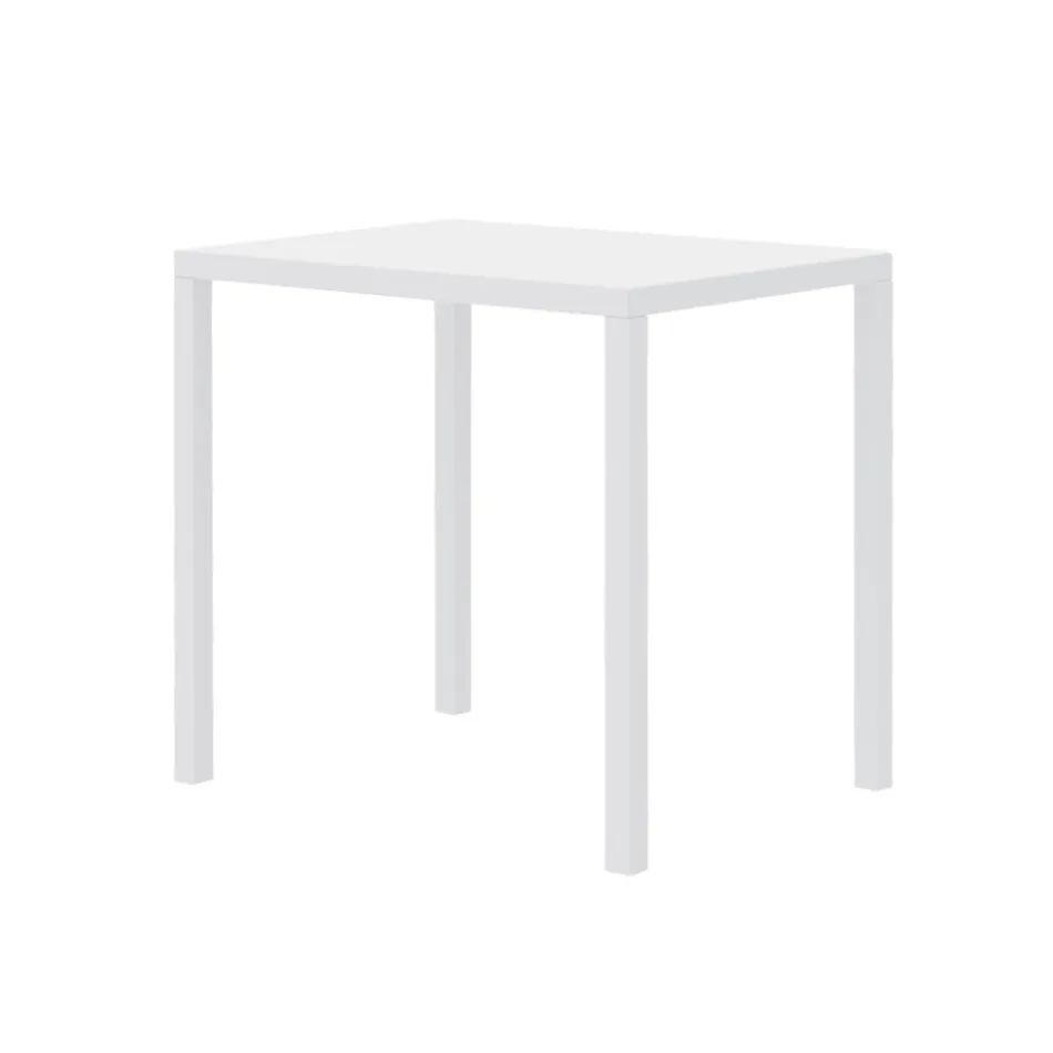 Tavolinë kopshti prej çeliku të galvanizuar drejtkëndëshe e prodhuar në Itali - Azul Viadurini