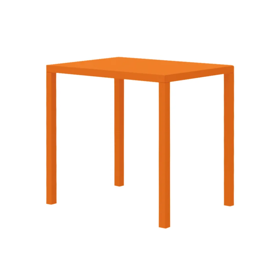 Tavolinë kopshti prej çeliku të galvanizuar drejtkëndëshe e prodhuar në Itali - Azul Viadurini