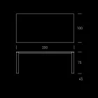 Tavolinë Kopshti HPL me Strukturë Alumini Prodhuar në Itali - Carl Viadurini