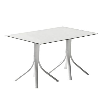 Tavolinë Luksoze Kopshti në Alumin dhe Hpl Bardhë ose Gunmetal - Filomena Viadurini