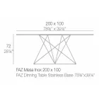 Tavolinë moderne kopshti në polipropilen dhe çelik inox Faz Vondom Viadurini