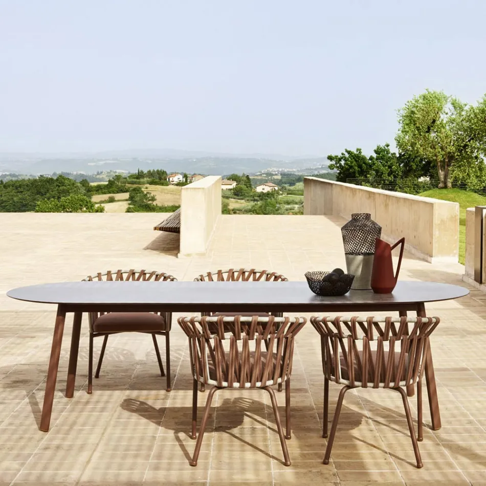 Tavolinë kopshti me ngjyra Hpl Top Made in Italy - Emma nga Varaschin Viadurini