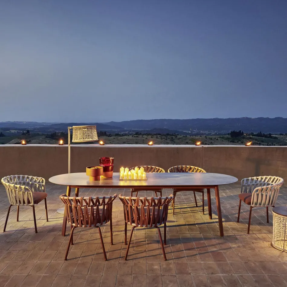 Tavolinë kopshti me ngjyra Hpl Top Made in Italy - Emma nga Varaschin Viadurini