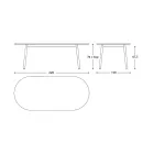 Tavolinë kopshti me ngjyra Hpl Top Made in Italy - Emma nga Varaschin Viadurini