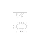 Tavolinë ngrënie me fuçi qeramike Prodhuar në Itali - Ezzellino Viadurini