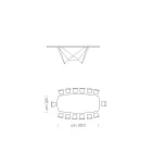 Tavolinë ngrënie me fuçi qeramike Prodhuar në Itali - Ezzellino Viadurini