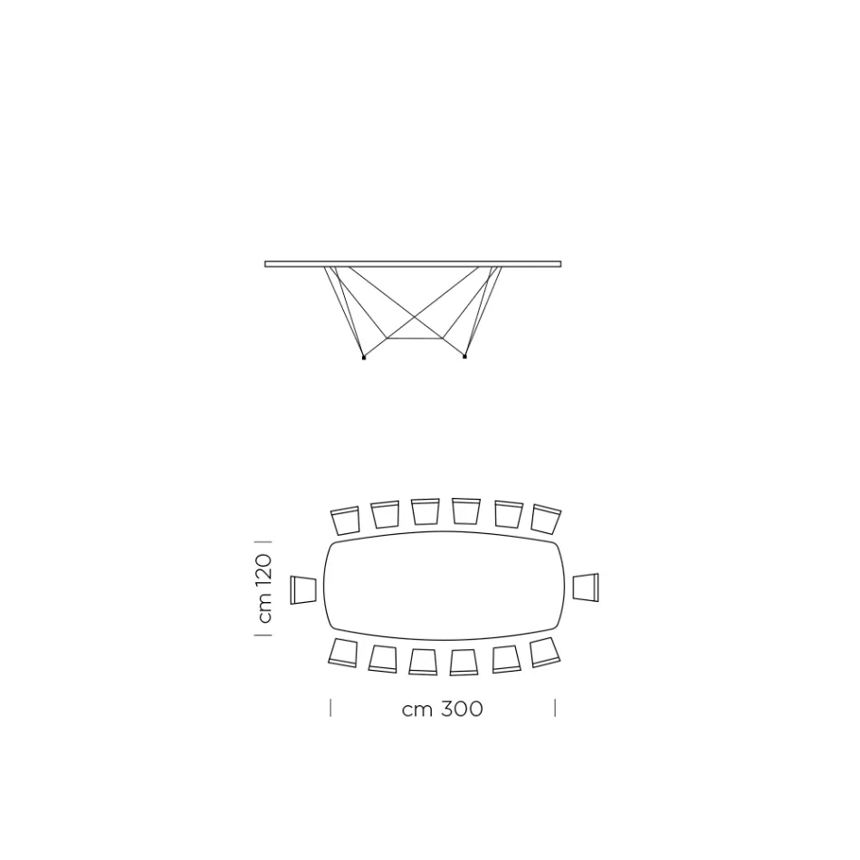 Tavolinë ngrënie me fuçi qeramike Prodhuar në Itali - Ezzellino Viadurini