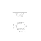 Tavolinë ngrënie me fuçi qeramike Prodhuar në Itali - Ezzellino Viadurini