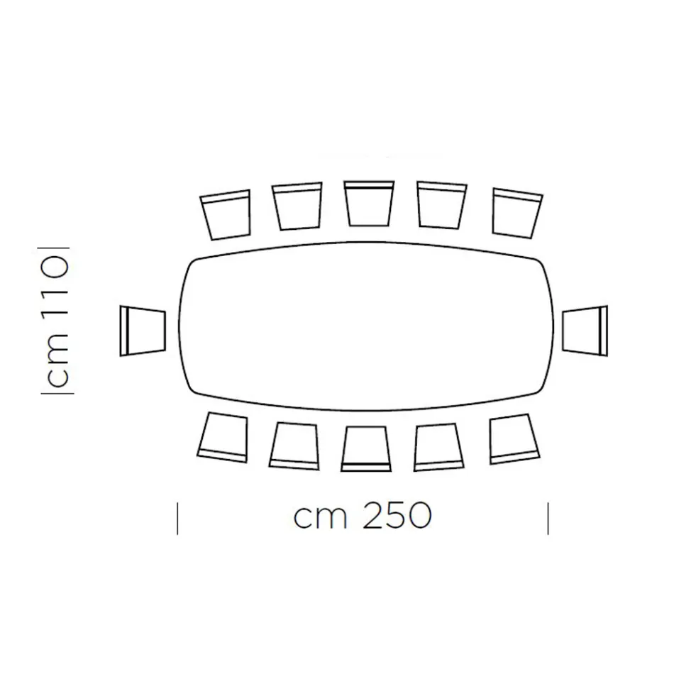 Tavolinë ngrënieje në formë fuçie luksoze e prodhuar në Itali në Fenix dhe çelik - Settimmio Viadurini