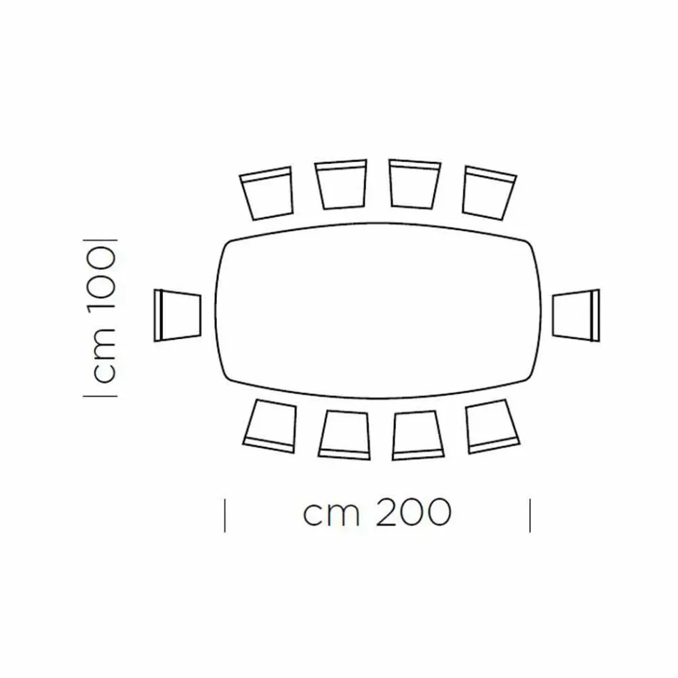 Tavolinë ngrënieje në formë fuçie luksoze e prodhuar në Itali në Fenix dhe çelik - Settimmio Viadurini