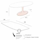 Tavolinë ngrënieje në fuçi në Laminam dhe mermer sintetik të prodhuar në Itali - Brontolo Viadurini