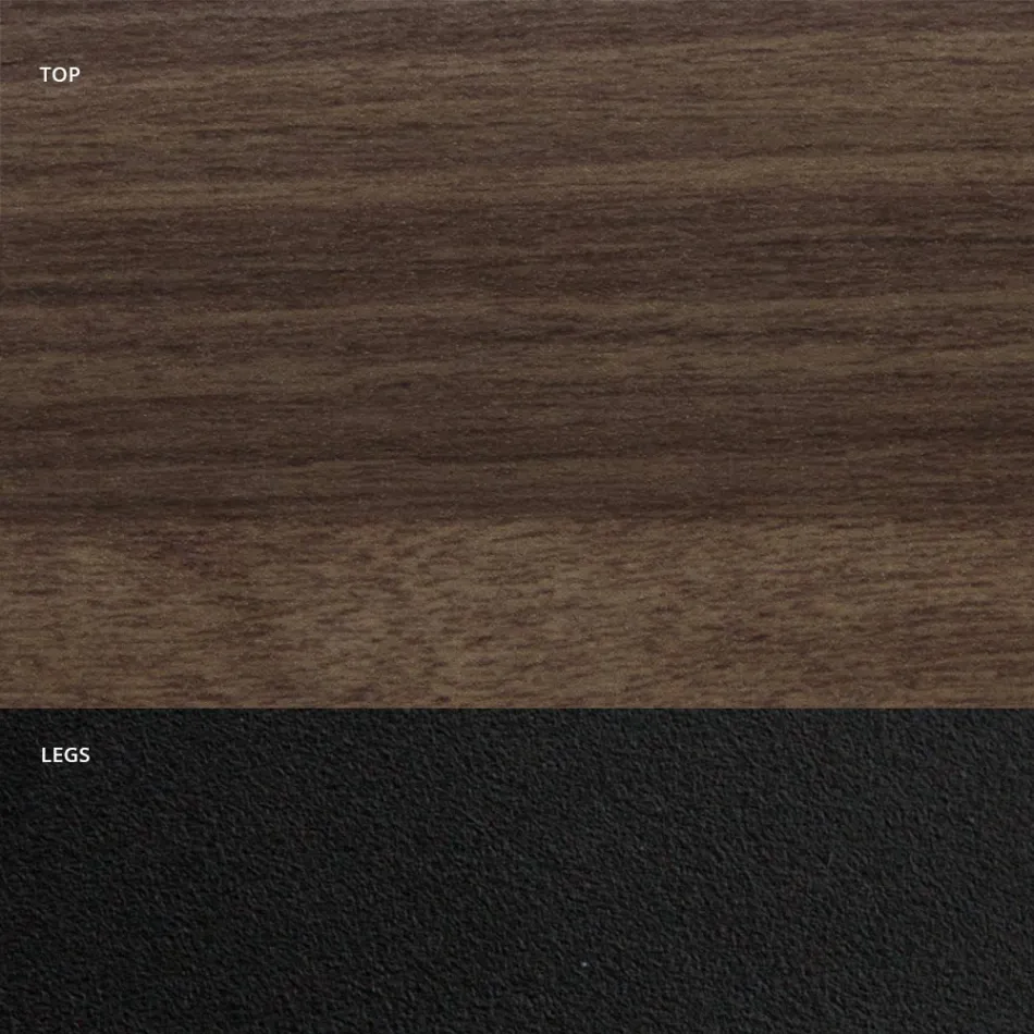 Tavolinë ngrënie në formë fuçie në laminat me efekt druri Prodhuar në Itali - Shpellë Viadurini