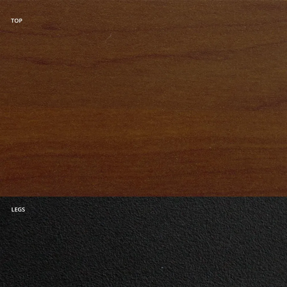 Tavolinë ngrënie në formë fuçie në laminat me efekt druri Prodhuar në Itali - Shpellë Viadurini