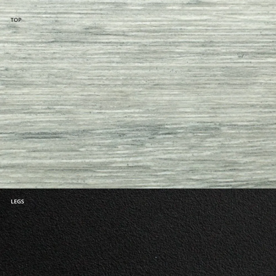 Tavolinë ngrënie në formë fuçie në laminat me efekt druri Prodhuar në Itali - Shpellë Viadurini