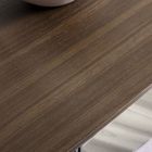 Tavolinë ngrënie me fuçi në dru dhe metal të zi Prodhuar në Itali - Alfero Viadurini