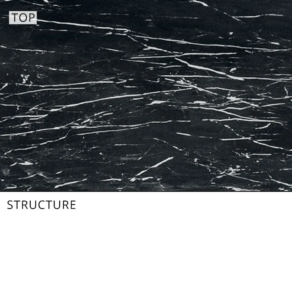 Tavolinë e zgjeruar e ngrënies në natyrë 318 cm në enë alumini dhe guri - Filomena Viadurini