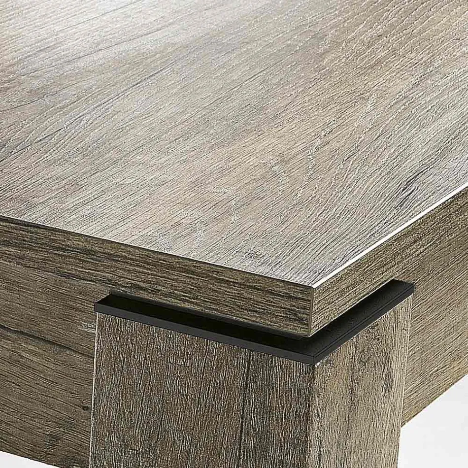 Tavolinë ngrënieje e zgjatur deri në 200 cm në Melamine Prodhuar në Itali - Denis Viadurini