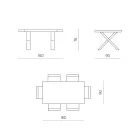 Tavolinë Ngrënie e zgjatur deri në 260 cm Modern Concrete Effect - Lenova Viadurini