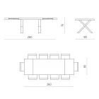 Tavolinë ngrënieje e zgjatur deri në 260 cm Efekt druri Prodhuar në Itali - Lenova Viadurini