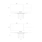 Tavolinë ngrënieje e zgjerueshme deri në 298 cm në Qeramikë dhe Metal Prodhuar në Itali - Luledielli Viadurini
