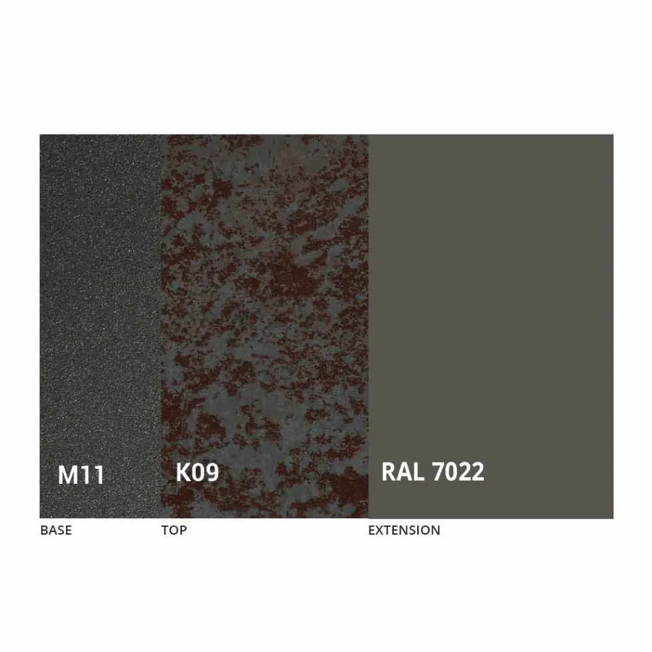 Tavolina ngrënieje e zgjerueshme deri në 298 cm në pjesën e sipërme prej metali dhe qeramike - Anaconda Viadurini