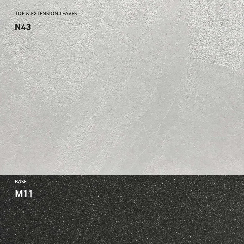 Tavolinë ngrënieje e zgjatur deri në 298 cm në Melamine Prodhuar në Itali - Fedemo Viadurini
