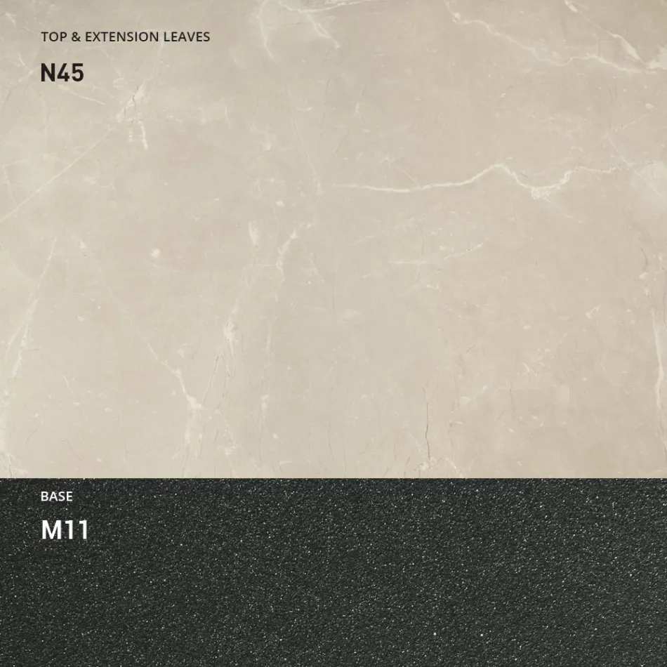 Tavolinë ngrënieje e zgjatur deri në 298 cm në Melamine Prodhuar në Itali - Fedemo Viadurini