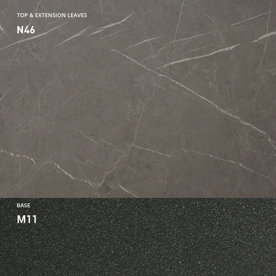 Tavolinë ngrënieje e zgjatur deri në 298 cm në Melamine Prodhuar në Itali - Fedemo Viadurini